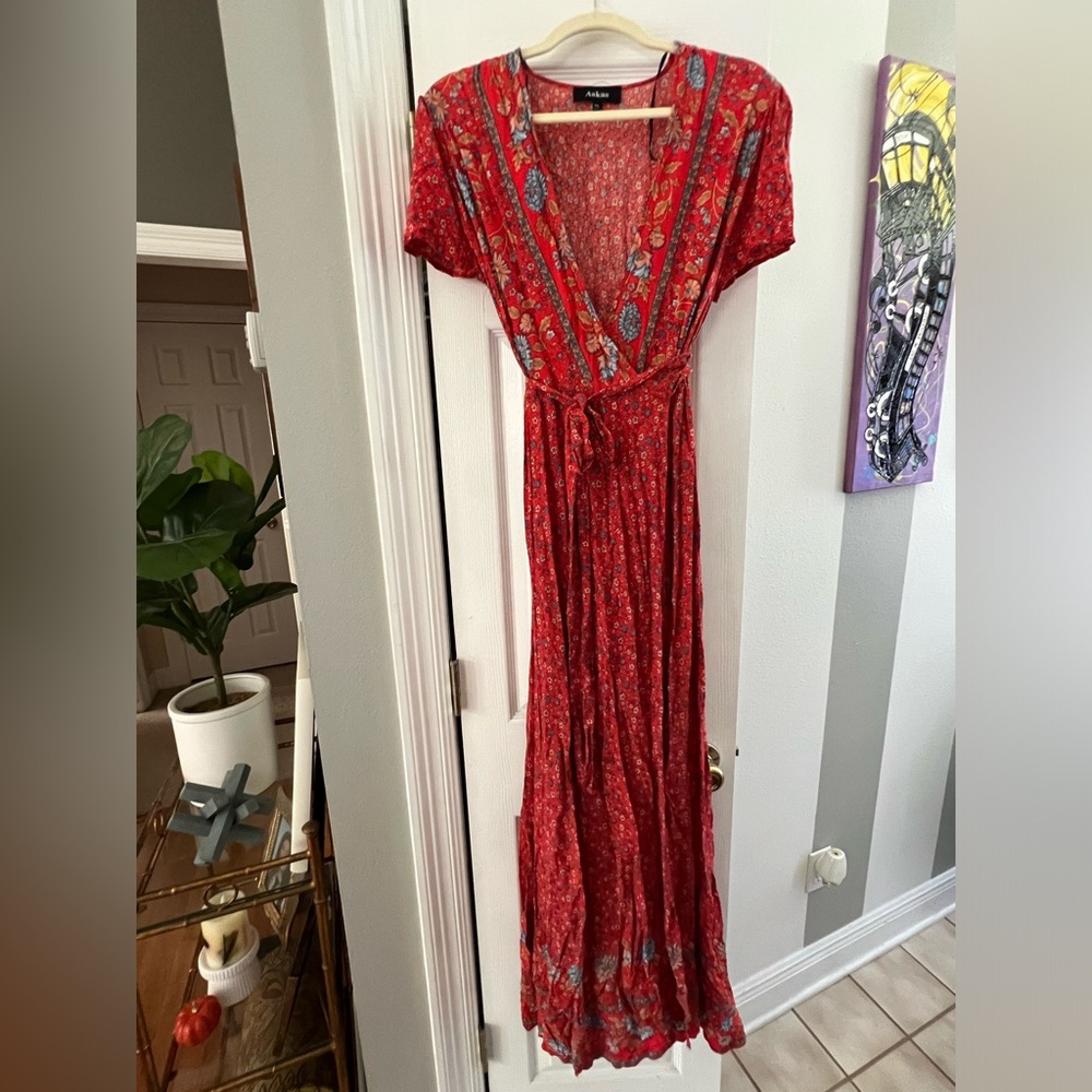 Aakaa boho wrap dress
